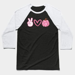 Peace. Love. Pumpkins Baseball T-Shirt